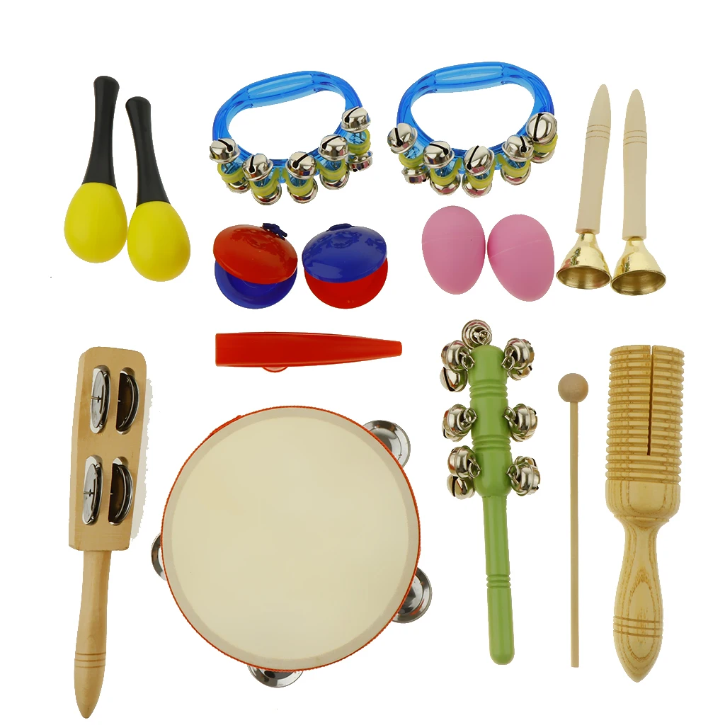 

Children Kids Toddlers Musical Instrument Percussion Toys Tambourine Set