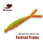 Приманка для ловли щуки, вилочный хвост, мягкая, 2020