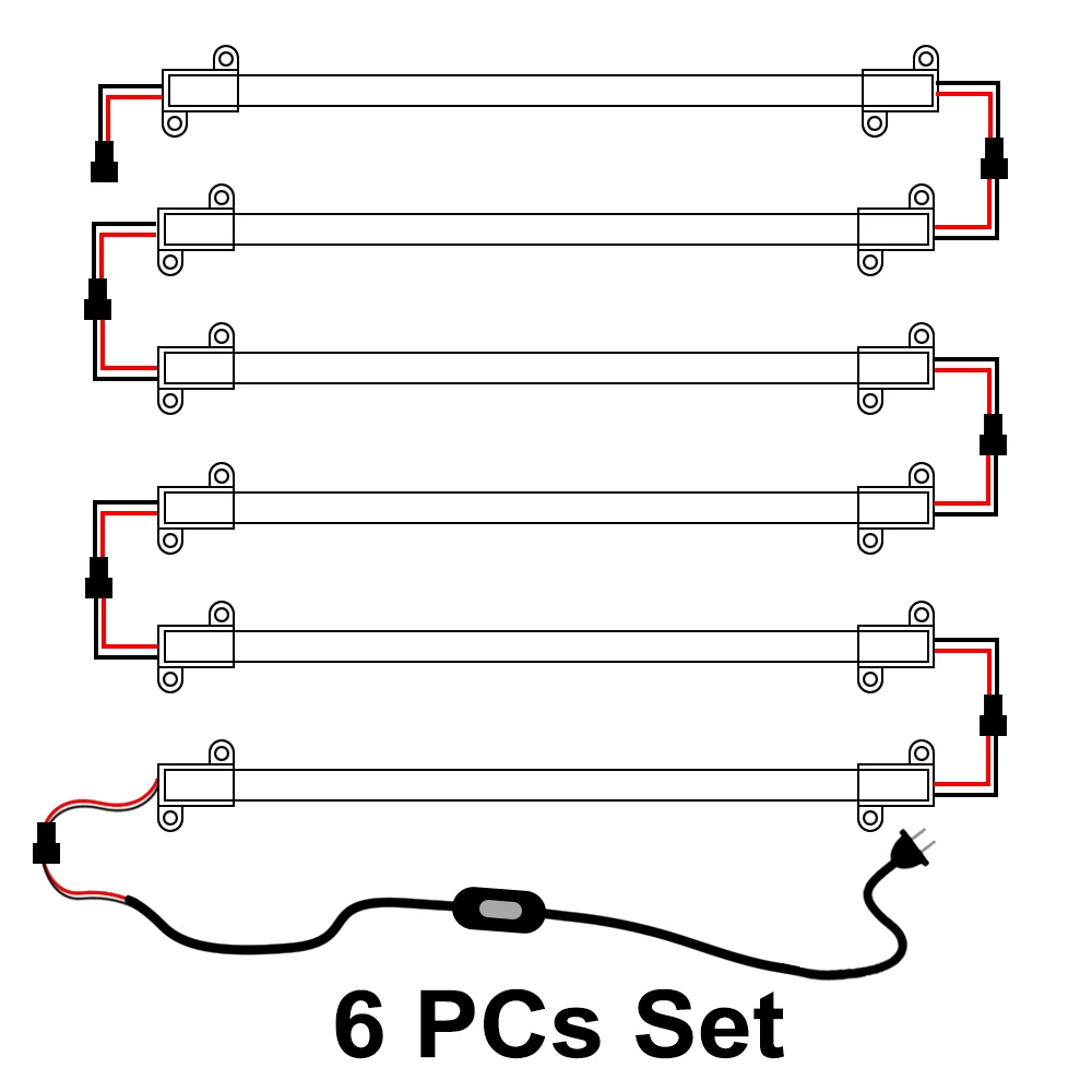 6pcs Set Светодиодный светильник AC220V высокой яркости 8 Вт 72 светодиодный s 50 см энергосберегающий светодиодный Флуоресцентный светильник 1-6 шт. в комплекте - Испускаемый цвет: 6pcs Set