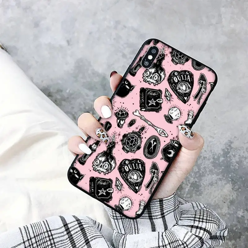MaiYaCa Witches moon Tarot Witch Ouija Phone Case For iphone 12pro max13 11 12 pro XS MAX 8 7 6S Plus X 5S SE 2020 XR