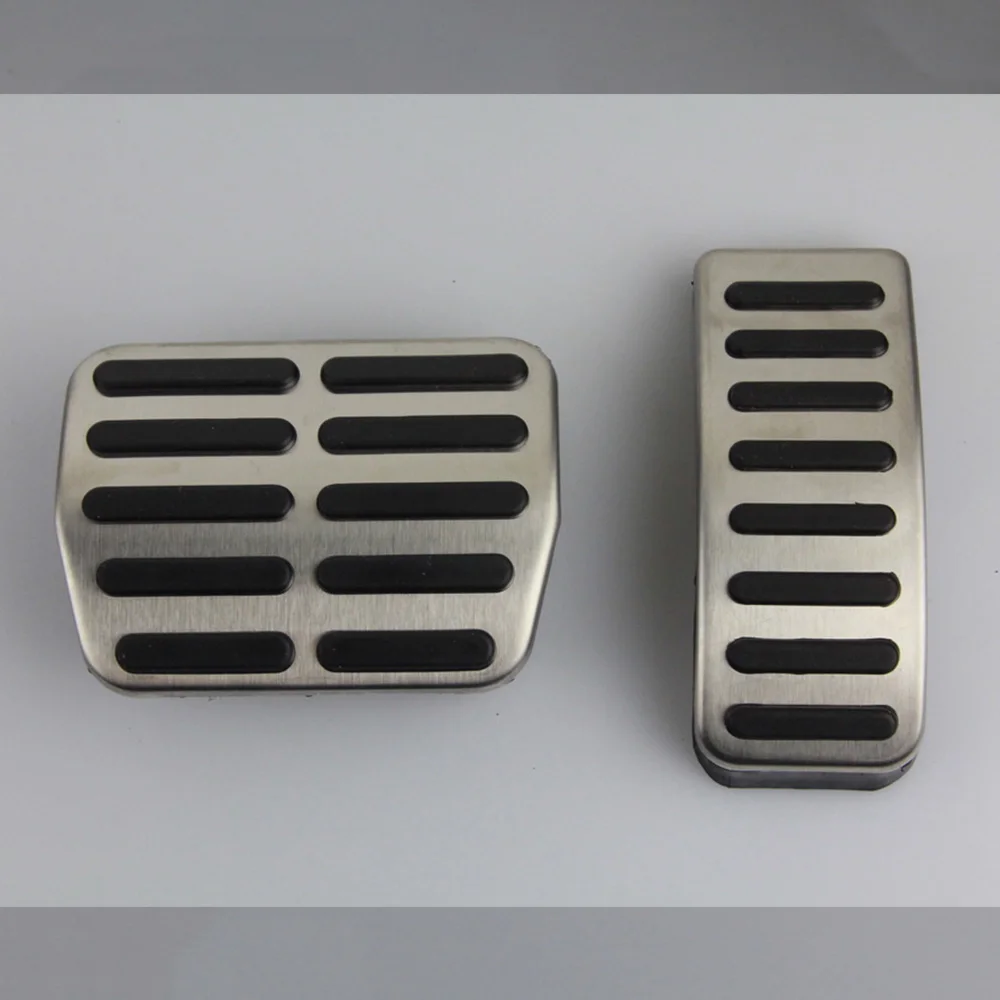 Педаль LHD для Volkswagen Polo vw Golf 4 Bora Beetle RSi GTI R32 для Audi A3 SEAT Leon 1 м Толедо 1Л подставка для ног из нержавеющей стали - Название цвета: AT 2pcs