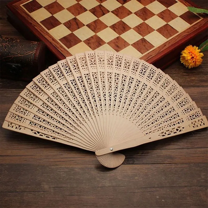 Engraved Wood Folding Hand Fan Wooden Fold Fans Wedding Party Gift Home Decor Children Princess Lady Show Performance Tools | Дом и сад