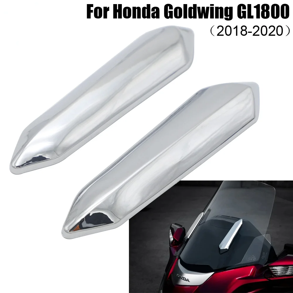 

For Honda Motorcycles Goldwing GL1800 2018 2019 2020 Chrome Windshield Strut Covers Decorative Windscreen Accent Trim