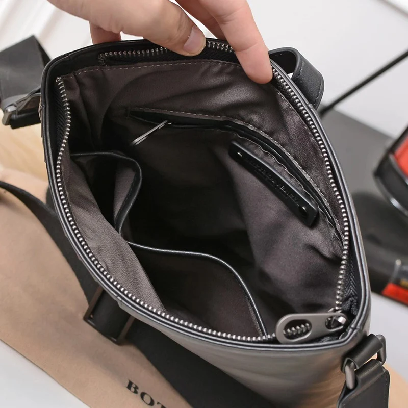 Сумка на плечо для мужчин роскошный Плетеный мессенджер из натуральной воловьей