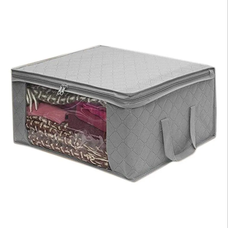 

Non-Woven Foldable Storage Box Portable Clothes Organizer Tidy Pouch Suitcase Home Storage Box Quilt Storage Container Bag