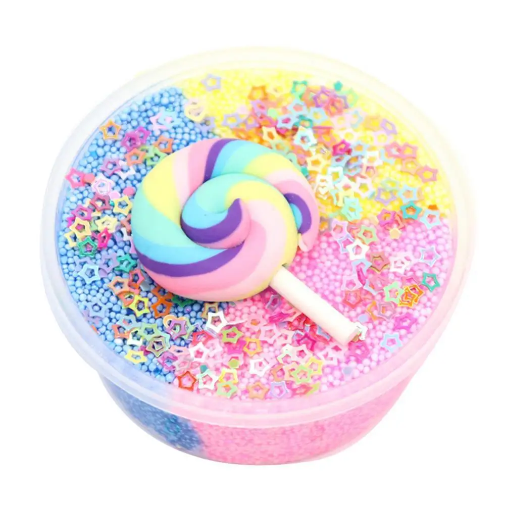 

Lollipop Star Fluffy Slime Putty Mud Clay Plasticine Sludge Toy Stress Reliever