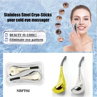 stainless steel massager for face stainless steel face massager ice spoon golden and silver facial massage stick direct sales