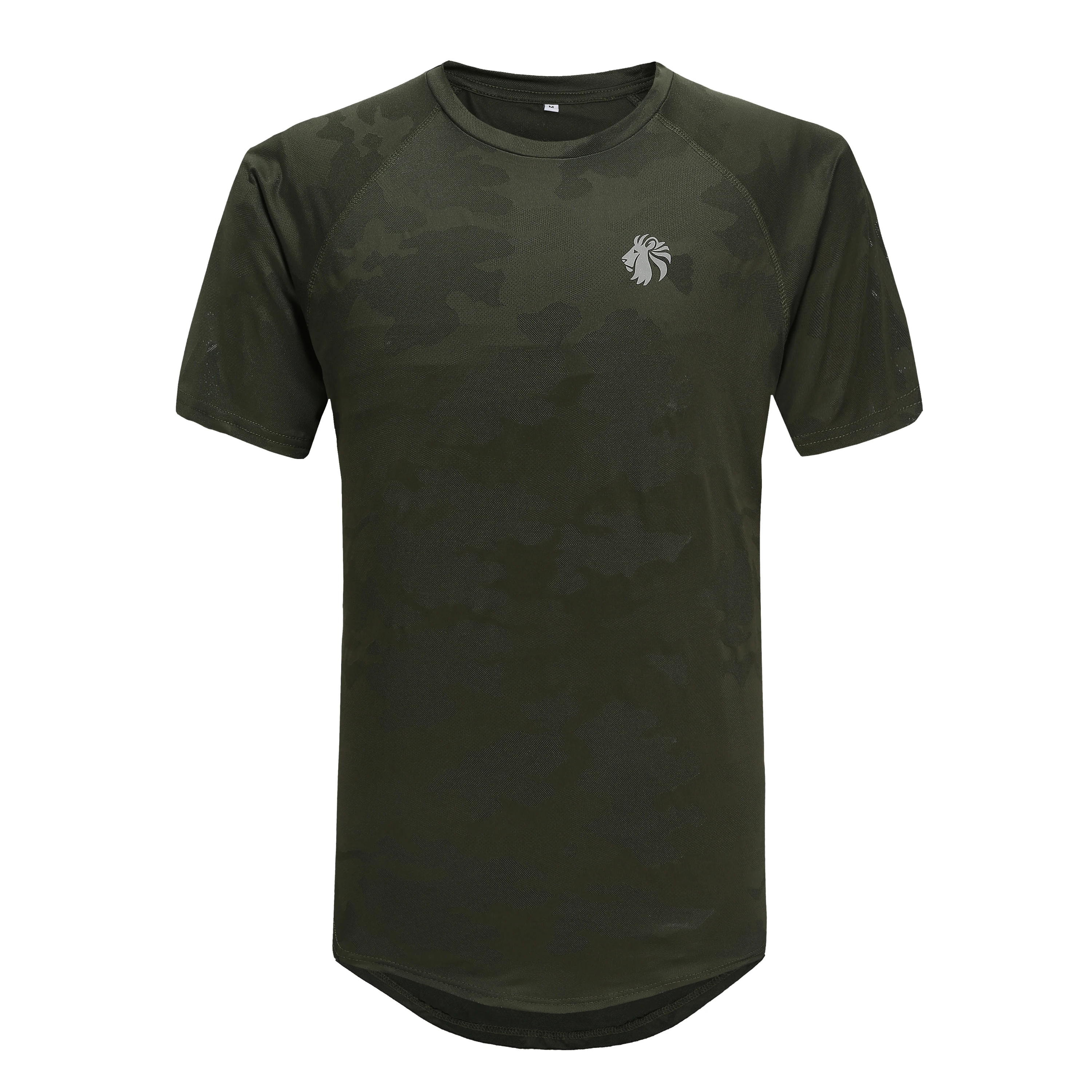 Мужская одежда для тренировок жаккардовая камуфляжная футболка фитнеса сухая