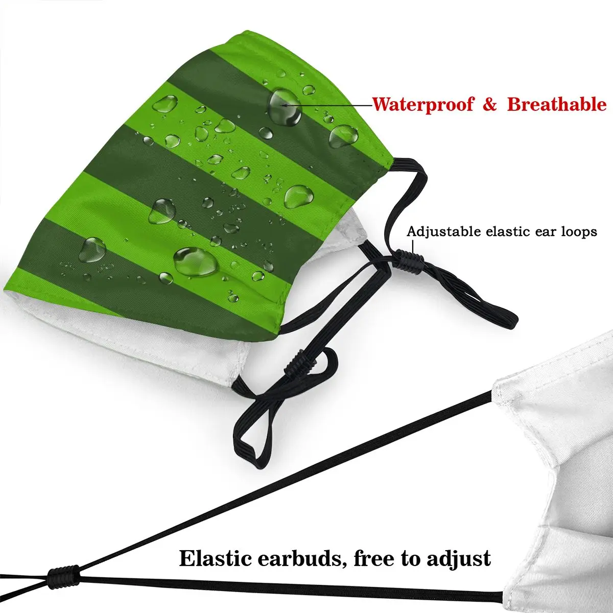 Blues Clues - Steves Very Green Stripes #4 Reusable Mouth Face Mask Anti Haze Dust Protection Cover Respirator | Аксессуары для