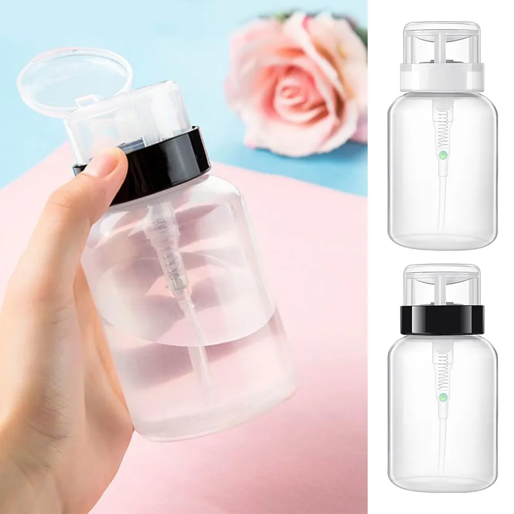 

200ml Empty Pump Dispenser Liquid Gel Polish Remover Cleaner Liquid Container Storage Small Pressure Bottle Storage Bottle