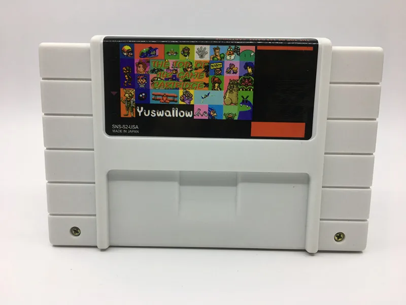 Белый Супер 143 в 1 игры с Axelay Contra III Final FantasyI II IV Final Fight Goof TroopSuper кастлевания IV - Цвет: Белый
