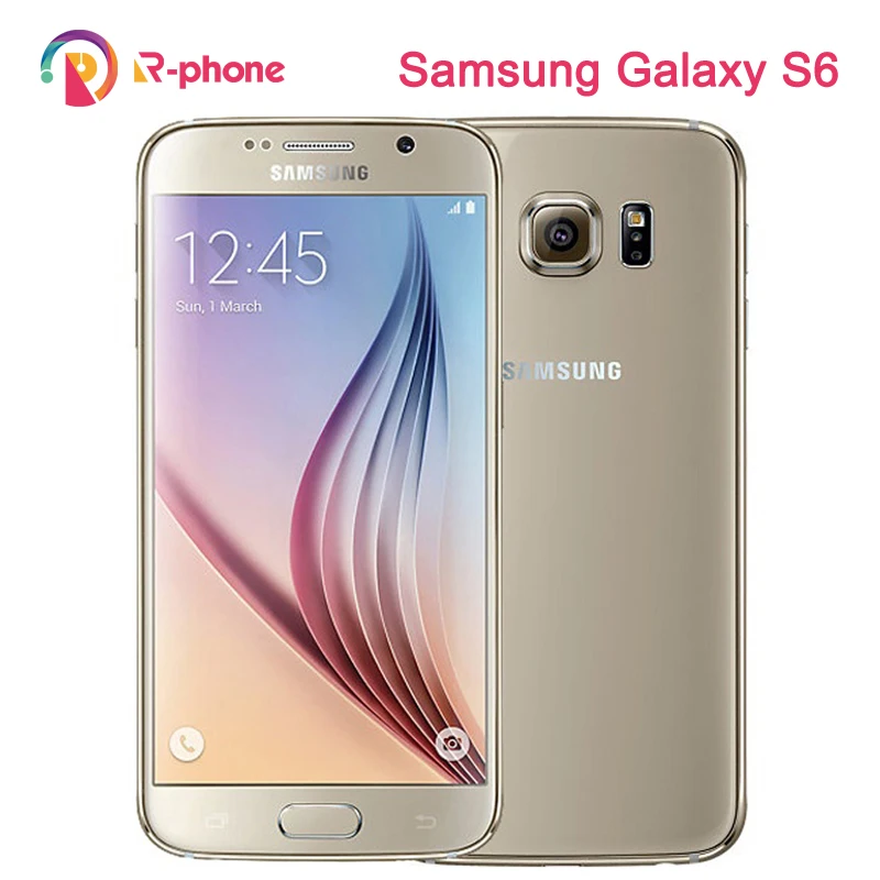 SAMSUNG Galaxy S6 Восстановленный мобильный телефон Egde 5 1 'ཛྷ ГБ ROM 3 Гб RAM Android