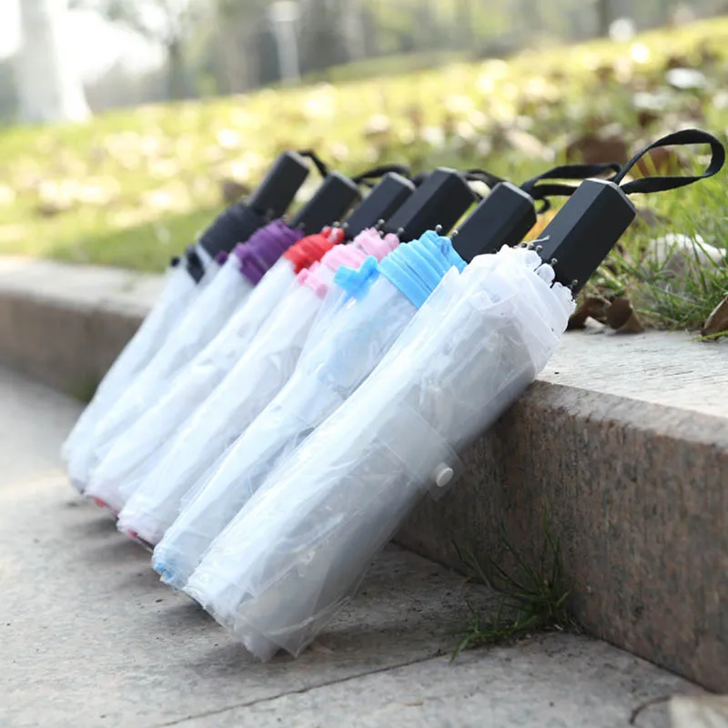 Женский Карманный Маленький зонт от солнца 1 шт. портативный прозрачный