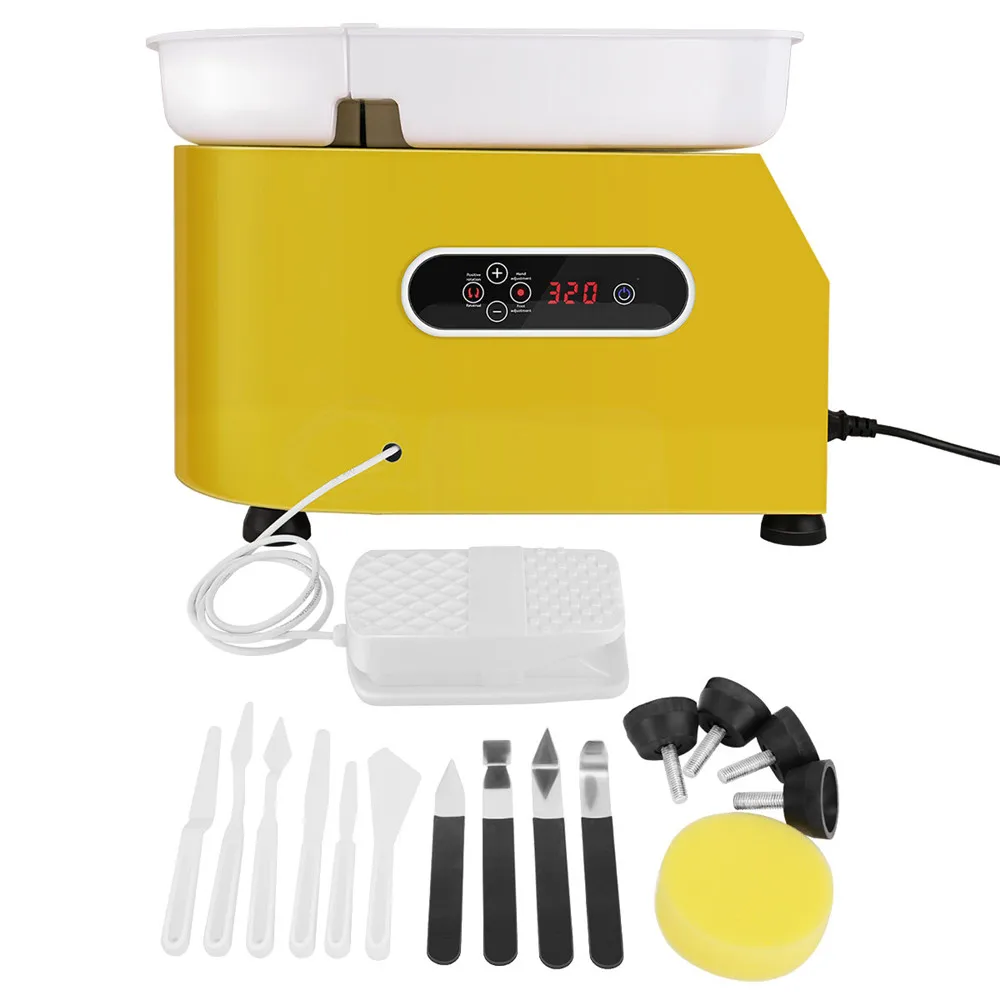 

350W Upgraded Version Of Electric Pottery Wheel LCD Display Electric Pottery Wheel Art Ceramic Work Clay Crafts UK EU US Plug