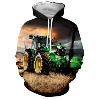 2021 autumn and winter car tractor pattern 3d printing cool jacket men and women hip hop sweatshirt unisex