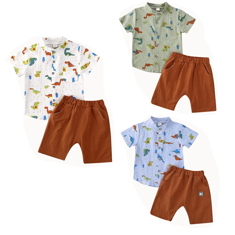 2020 г. Летняя одежда для малышей комплект одежды из 2 предметов маленьких