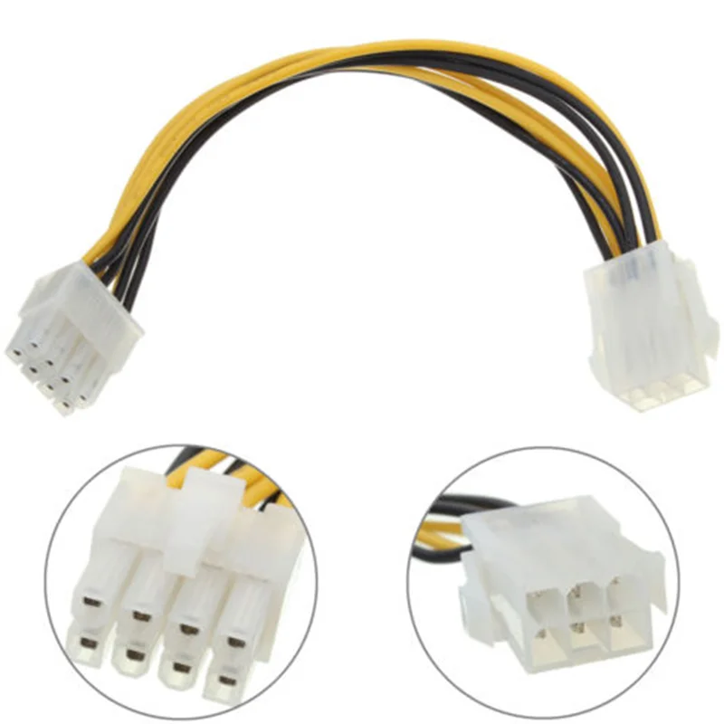 6 до 8 Pin PCI Express преобразователь питания Кабельный Шнур соединитель для видеокарты