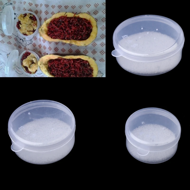 Красный мягкий дождевой червь рыболовные приманки круглые хранения Чехол