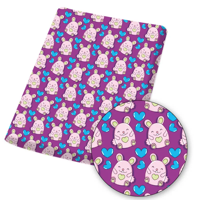 

Polyester Cotton Fabric Cartoon Cute Animals Printed Cloth Sheets Handmade Mask Dress Making DIY Crafts Supplies 45*145cm 1pc