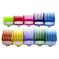 10pcs for wahl colorful guide comb multiple sizes metal limited combs professional hair clipper cutting tool clippers