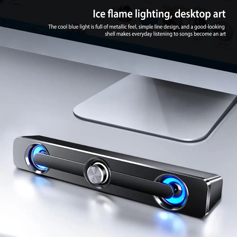 Портативный USB проводной компьютер спикер бар ноутбук ПК динамик s сабвуфер