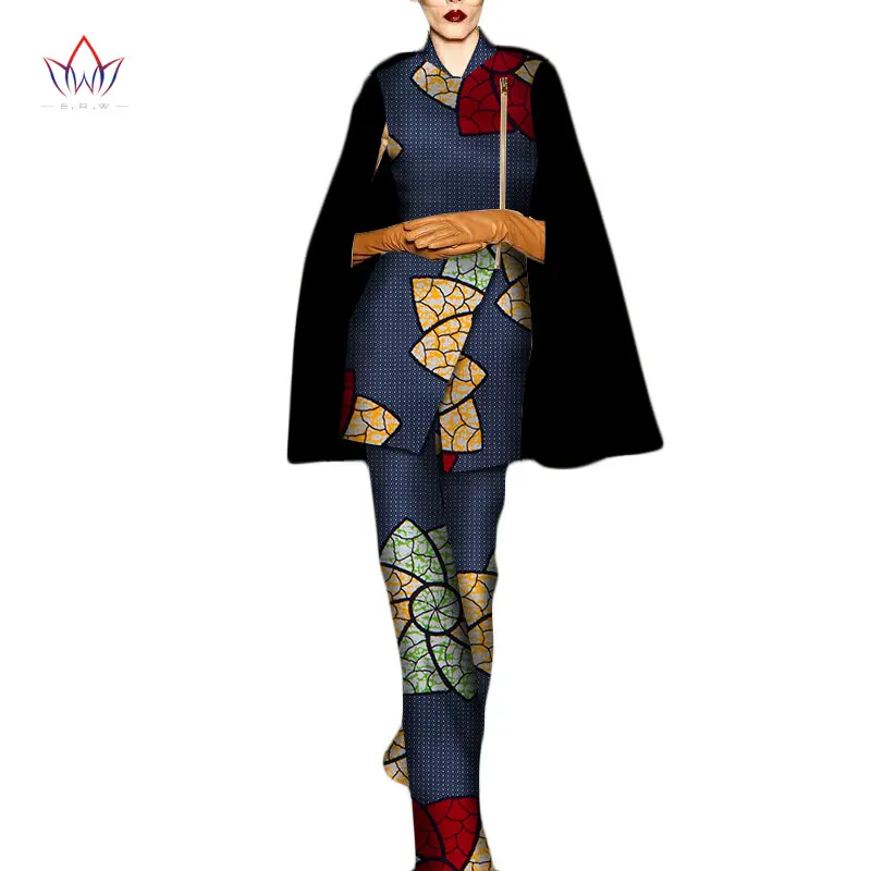 Dashiki New Fashion  African Women Sets Cloak sleeve Elegant Set for Lady Plus Size Pants & Top  African Clothes WY2474