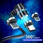 Магнитный кабель OLAF для быстрой зарядки с разъемом под углом 90 градусов Type-C Micro USB для Iphone 7 X XS Max для Redmi Note 7 Mi 8 для Huawei P20 lite pro