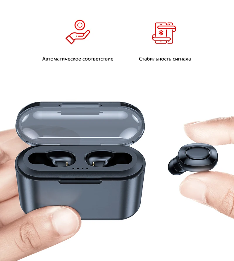 Bluetooth наушники настоящие беспроводные наушники 5,0 TWS наушники-вкладыши IPX5 Водонепроницаемая мини-гарнитура 3D стерео звук спортивный наушник
