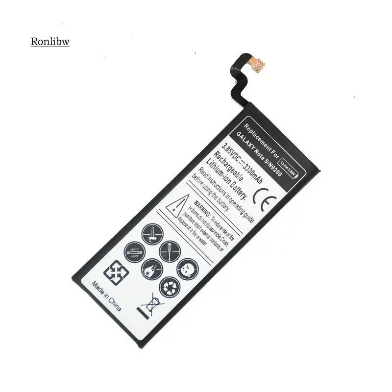 Ronlibw EB BN920ABE Замена батареи для samsung Galaxy Note 5 Note5 SM N9208 N9200 N920t N920c мобильного
