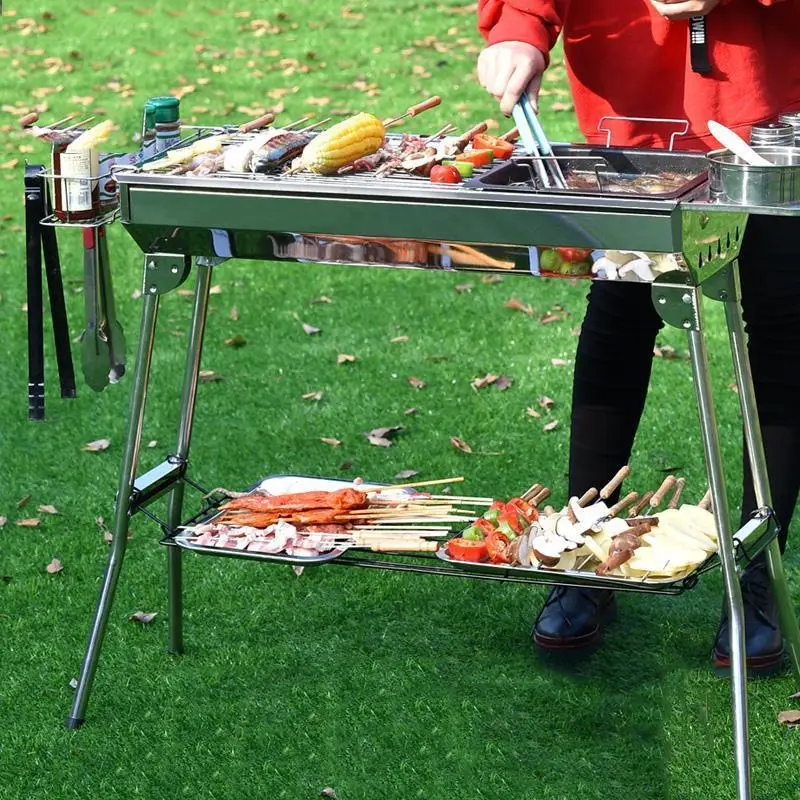 Portatiles Кемпинг Asador Churasqueira барбекю с углеродным углем для на открытом воздухе