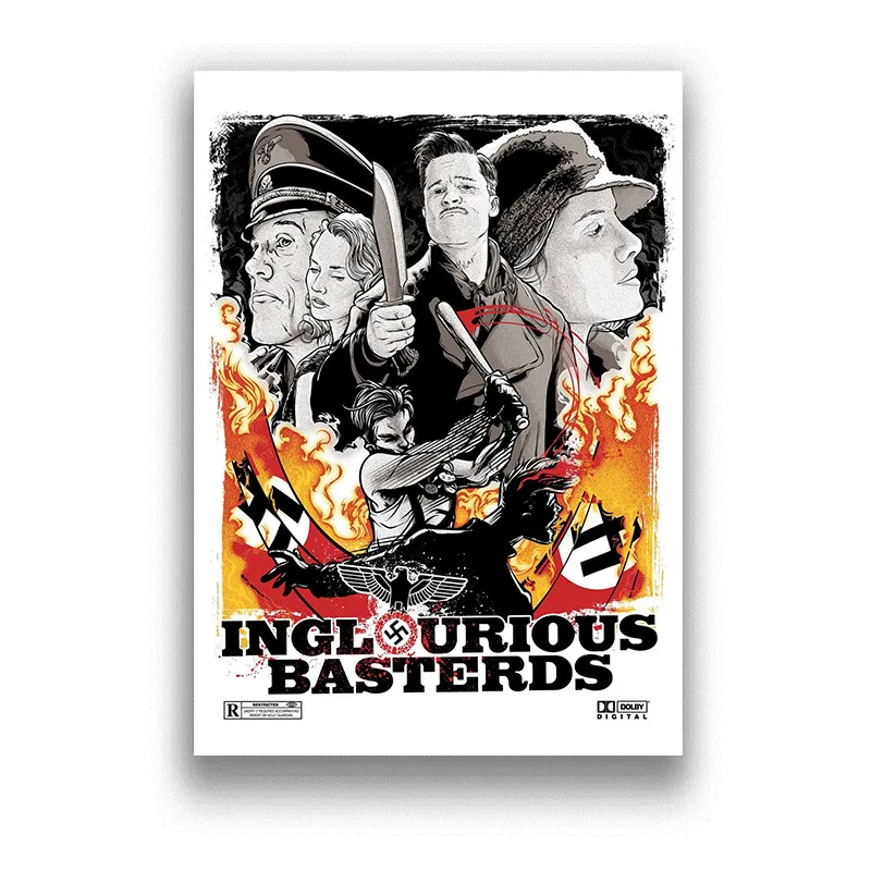 Плакаты по мотивам фильма Квентин Тарантино с белым покрытием настенные постеры