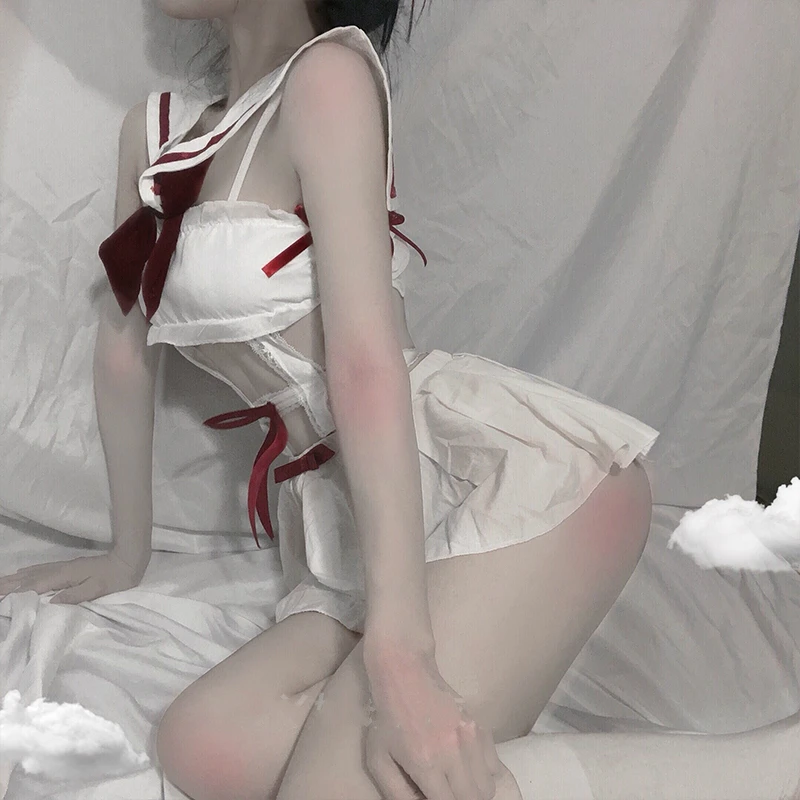 

Japanese School Girl Uniform Kawaii Maid Cosplay Costumes Sailor Nightdress Anime Sexy Lingerie Gauze Students Lolita Outfit
