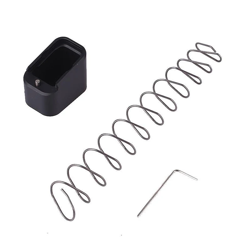 Magazine Extensions Glock 19/23 +4/5 Spring Aluminum Tactical Mag Extension Base Pad Anti pop up Hunting Accessory Free shipping |