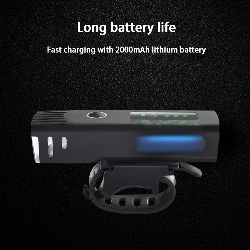 

1PC 400 Lumens Bike Light Headlight Front Light Rechargeable Bike Headlight Waterproof LED Front Light Mountain Road Bike Lamp