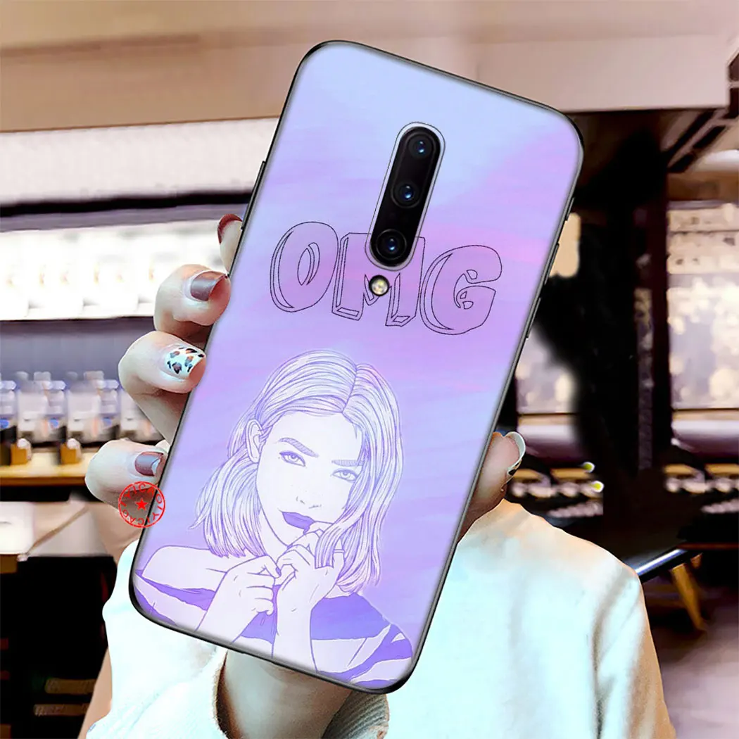 Мягкий силиконовый чехол love pink girly для oneplus 5 5t 6 6t 7 Pro TPU |