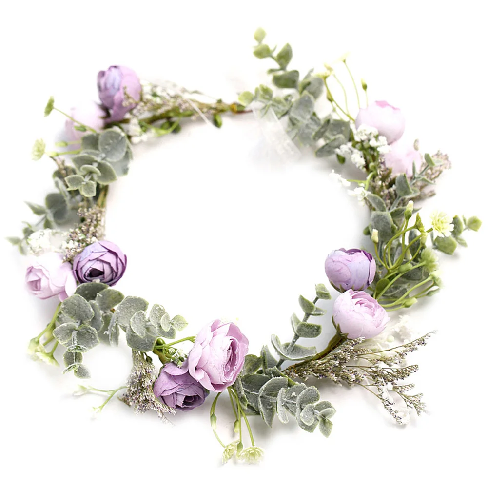 Платье невесты с цветочным принтом Корона повязка на голову фотография