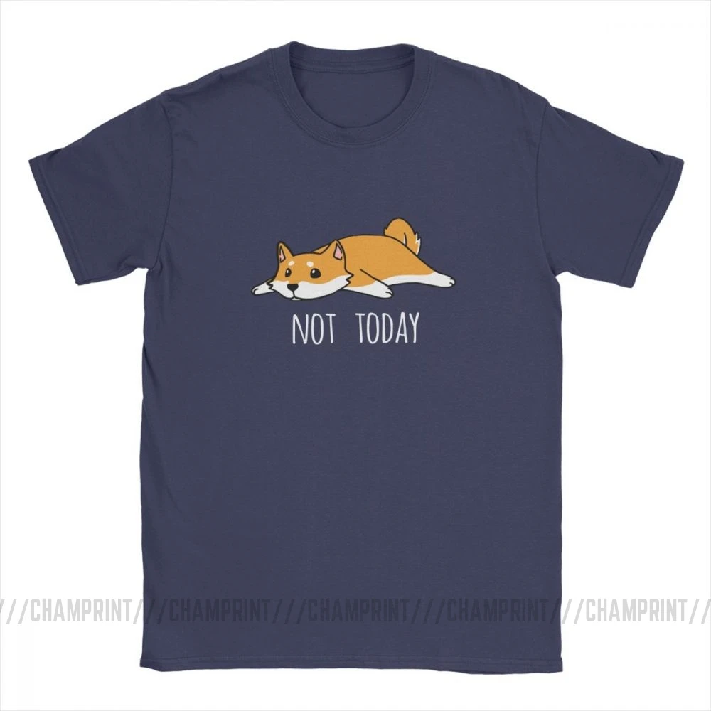 Забавные забавные мужские футболки с надписью Not Today Shiba Inu Dog одежда короткими