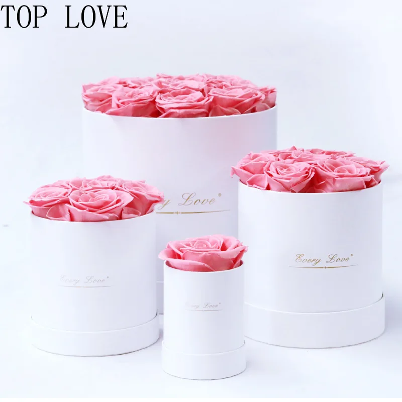 Eternal Flower Preserved Flower Rose Hug Bucket Gift Box Valentine's Day Gift for Girlfriend Lover Wife Mom Home Decoration