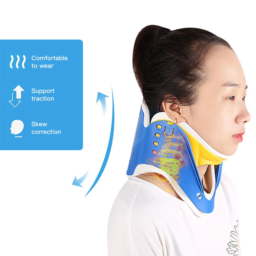 

Neck Cervical Vertebra Tractor Cervical Neck Traction Device Neck Stretcher Adjustable Collar Cervical Portable Neck Support