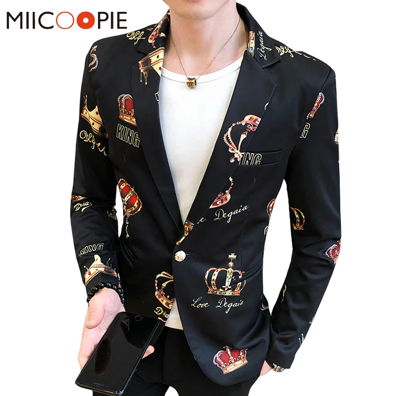 Брендовый Мужской Блейзер повседневный костюм куртка приталенный для смокинга с