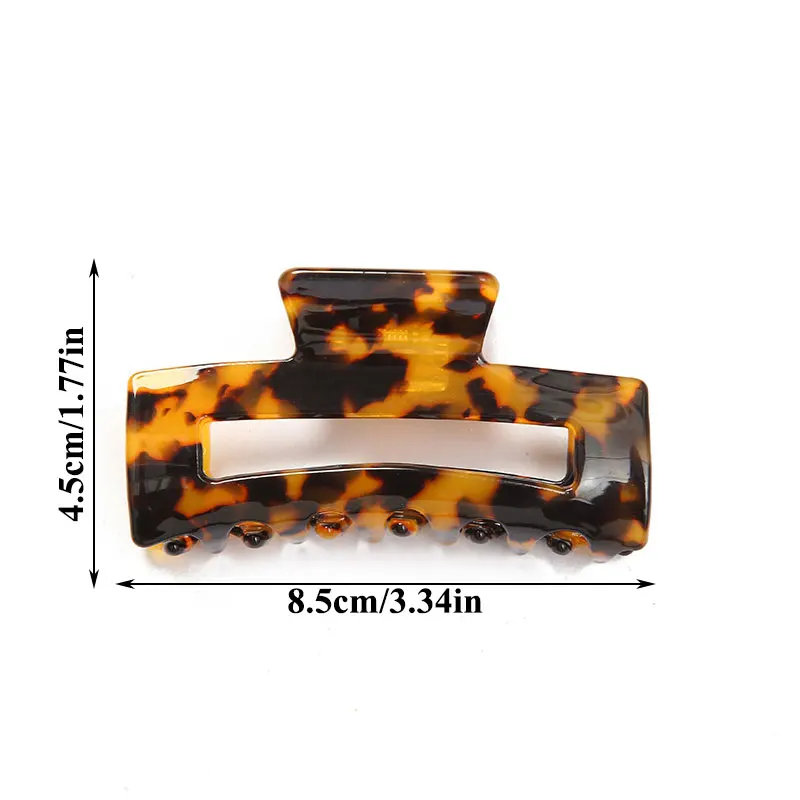 

Large Square Hair Crabs Clip Women Hair Accessories Leopard Grain Hair Clamps Geometric Acetate Hair Claws Vintage Hair Clip