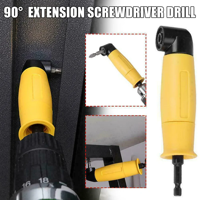 

90 Degrees Right Angle Extension Screwdriver Drill Attachment Right-Angle Drills Extension Shank In Stock