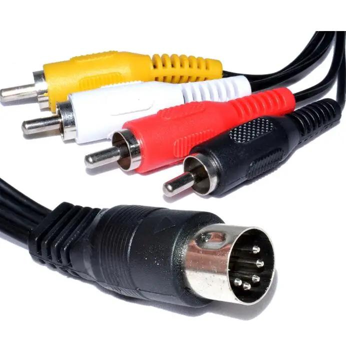LBSC 5-контактный штекер Din 4 x RCA Phono аудиокабель 1 5 м | Электроника