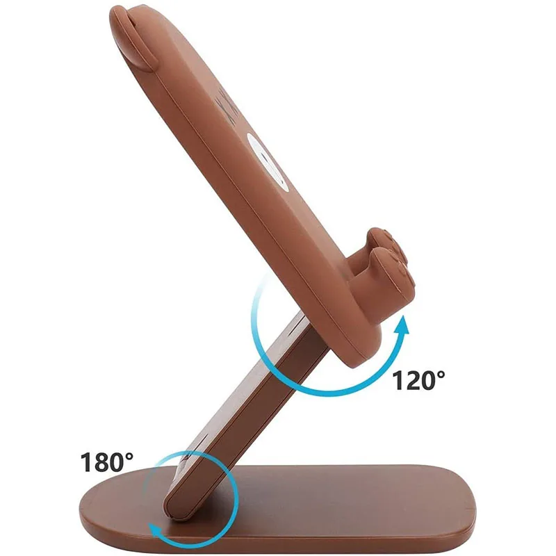 kawaii cute cartoon foldable adjustable cartoon animal cell phone holder for desk portable universal desk laptop phone stand free global shipping