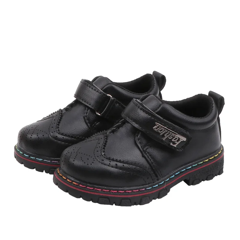 

2020 spring and autumn new Korean version of the boy's leather shoes kids breathable casual single non-slip shoes four seasons