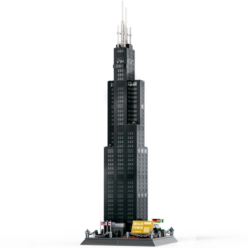

Architecture Creative United States Willis Tower World Famous Building Blocks Sets Bricks Classic City Skyline Model Toy For Kid