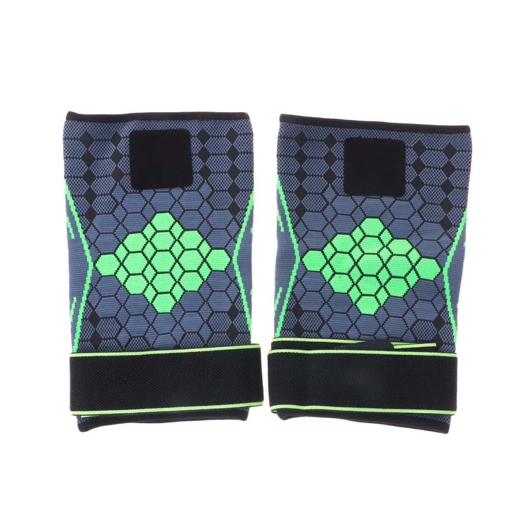 

1 Pair Nylon Sports Protective Gear Support Pressure Knee Pads Breathable Knee Protector Sleeve for Basketball Climbing (Blue Si