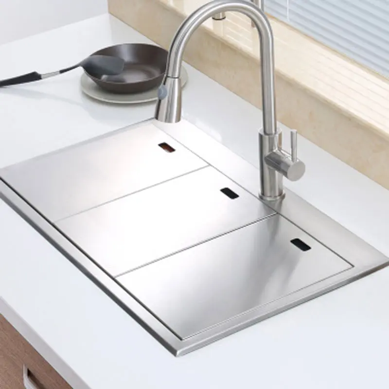 304 нержавеющая сталь чистый ручной двойной паз креативный 3 d Скрытая кухонная