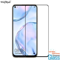 2pcs glass for huawei p40 lite screen protector full glue cover tempered glass for huawei nova 6 se glass protective phone film
