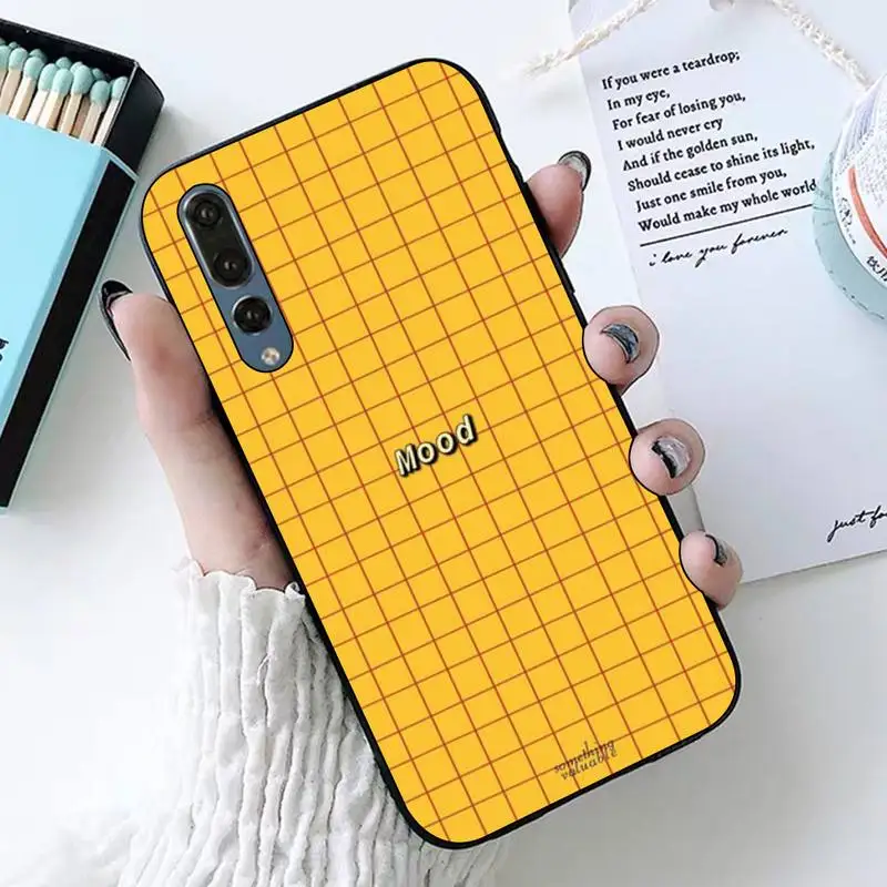 Мягкий чехол для телефона из ТПУ в черно белую клетку TOPLBPCS huawei P8 P9 p10 p20 P30 P40 pro lite